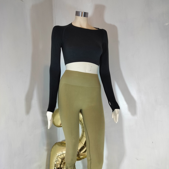 Alphalete Denim - Leggings Olive color